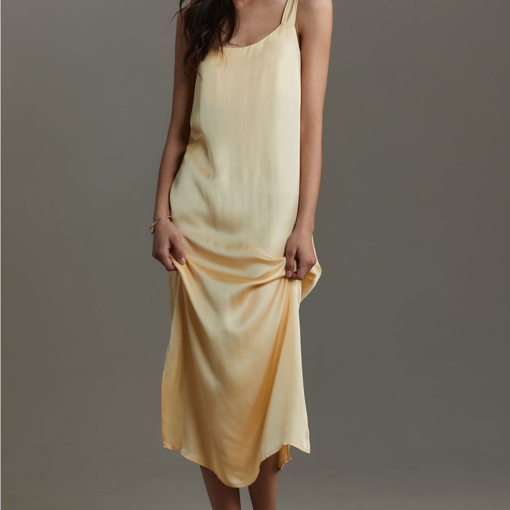 DONNI. Yellow Silky Dress